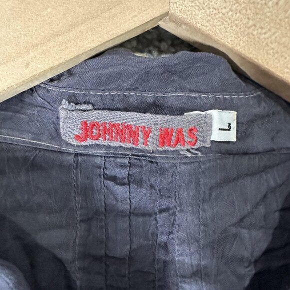 Johnny Was Dress Womens Large Black Embroidered Floral Boho Tunic C30117-9 - Picture 3 of 6